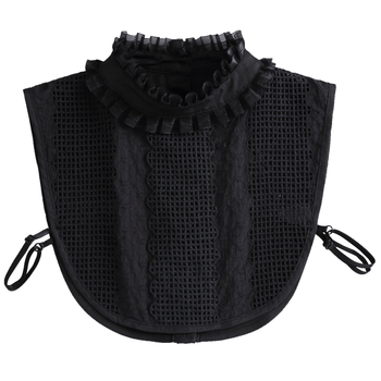 Pamut csipkés álló gallér kockás mintával - tavasz 2024, egyedi csomagolás