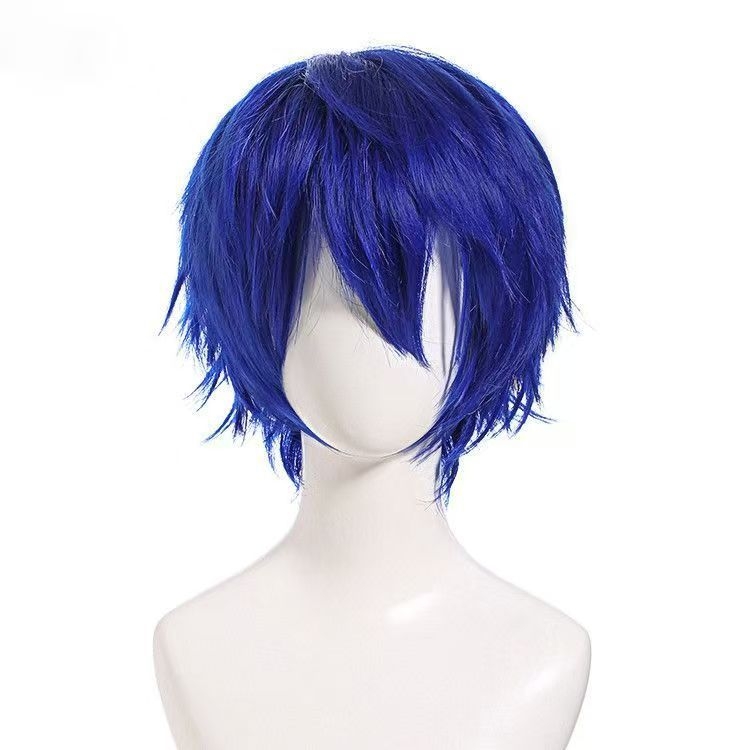 Anime Cosplay Paróka, Férfi Rövid Haj, Hőálló Szál, Festhető és Göndöríthető, Teljes Fej Paróka