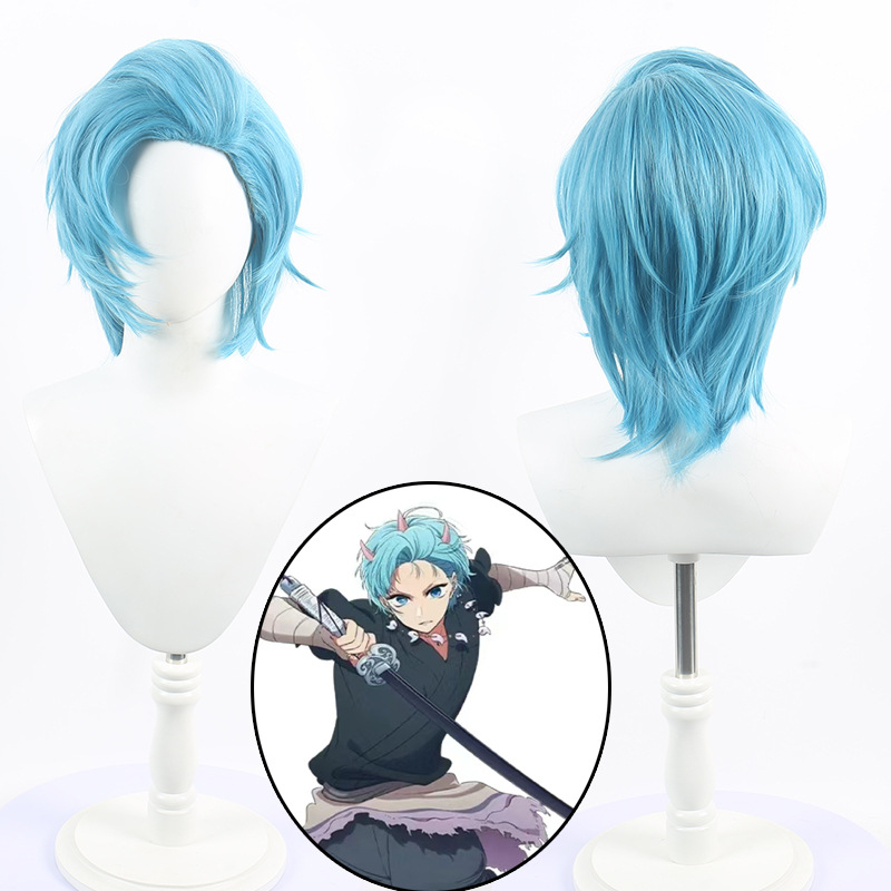 Anime-stílusú cosplay paróka hőálló szálakkal, festhető, mechanikus kivitelezés