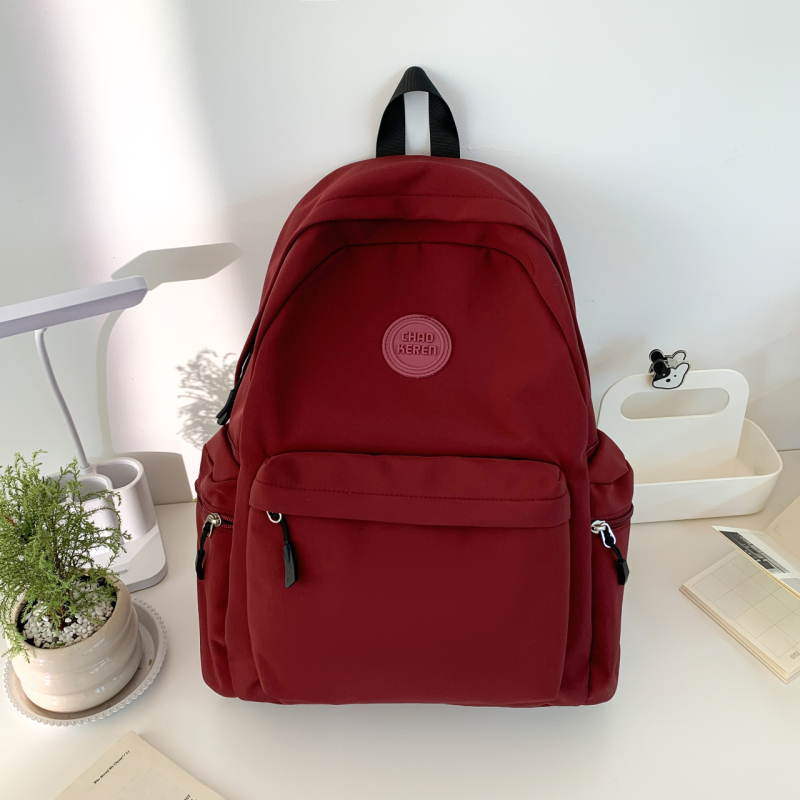 Ghiozdan unisex din Nylon pentru școală și călătorii, impermeabil, ultraușor, rezistent la abraziune, anti-furt, protecție a coloanei, căptușeală din poliester, culoare solidă, toamnă 2025