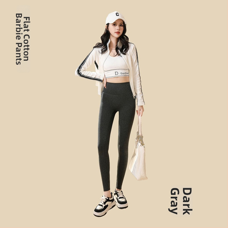 Dámske bavlnené legíny Barbie, vysoký pás, elastické, tenké, bezšvové, plus-size