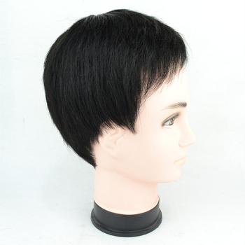 Perucă pentru bărbați cu păr real, scurt, model 701-2, potrivită pentru vopsire, ușoară și respirabilă.