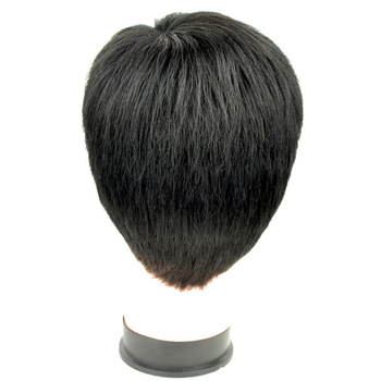 Perucă pentru bărbați cu păr real, scurt, model 701-2, potrivită pentru vopsire, ușoară și respirabilă.