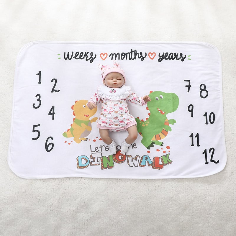 Milestone deka za bebe i djecu, 80% poliester 20% pamuk, 200–300 g, sve sezone, moderni minimalistički stil, prilagodba obrade