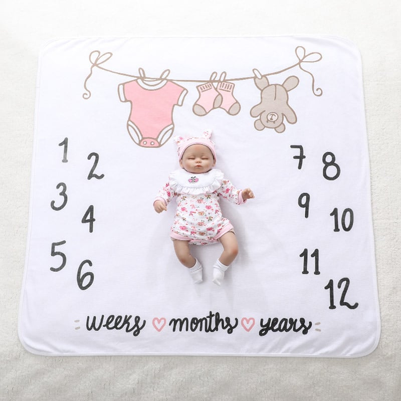 Milestone deka za bebe i djecu, 80% poliester 20% pamuk, 200–300 g, sve sezone, moderni minimalistički stil, prilagodba obrade