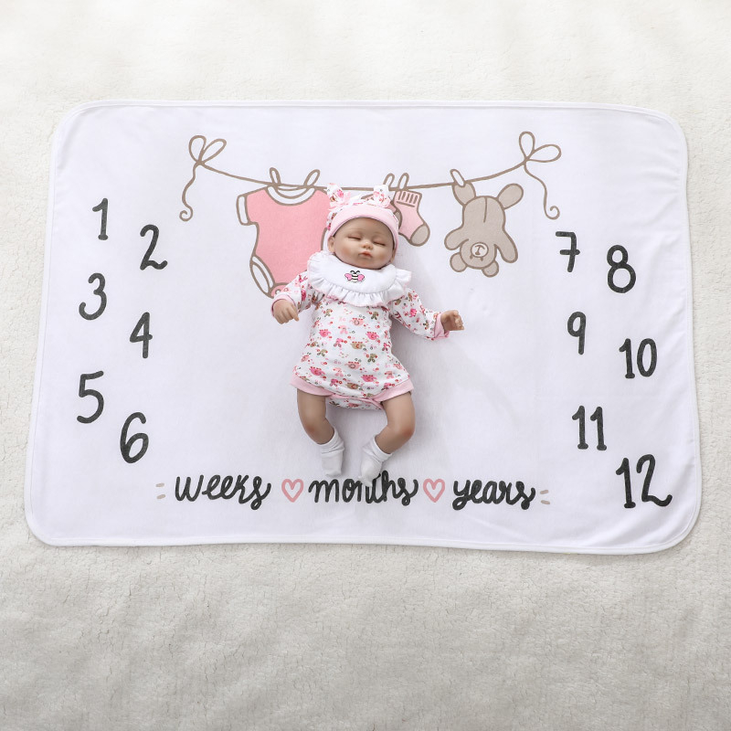 Milestone deka za bebe i djecu, 80% poliester 20% pamuk, 200–300 g, sve sezone, moderni minimalistički stil, prilagodba obrade