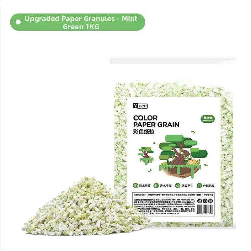 Așternut pentru hamsteri din granule de hârtie, cu proprietăți de deodorare și absorbție, marca Yee