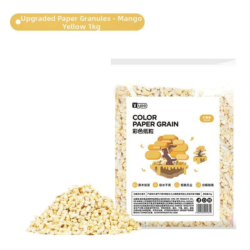 Așternut pentru hamsteri din granule de hârtie, cu proprietăți de deodorare și absorbție, marca Yee