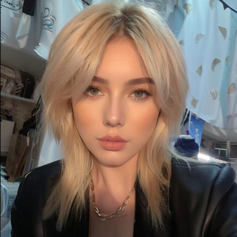 Férfi cosplay paróka, japán stílusú középhosszú-hosszú haj, farkasfarok mullet, hőálló szintetikus rost, festhető