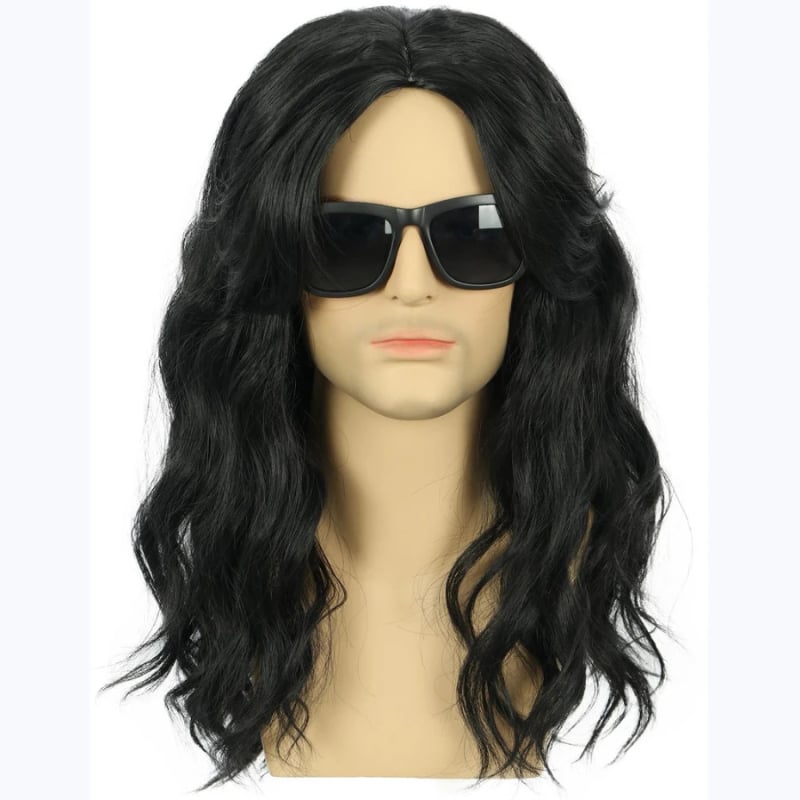 Perucă masculină W1099, fibră sintetică rezistentă la temperaturi, proces mecanic, necompatibilă cu vopsirea la temperatură înaltă