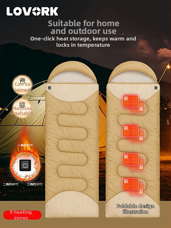 Spavaći vreć za odrasle, četiri sezone, dvostruki, tip omotnice, lagan