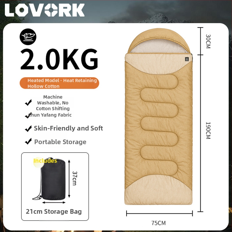 Spavaći vreć za odrasle, četiri sezone, dvostruki, tip omotnice, lagan