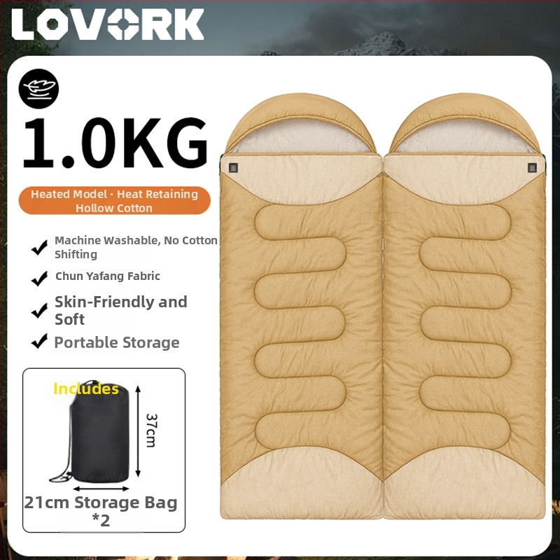 Spavaći vreć za odrasle, četiri sezone, dvostruki, tip omotnice, lagan