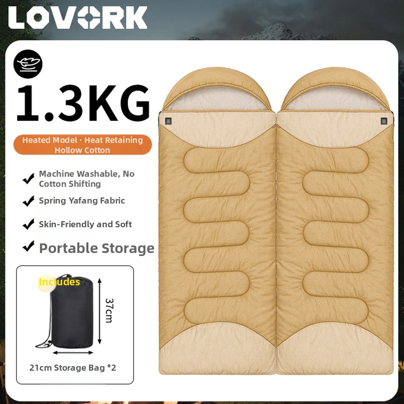 Spavaći vreć za odrasle, četiri sezone, dvostruki, tip omotnice, lagan