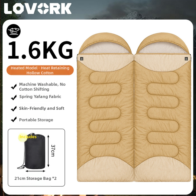 Spavaći vreć za odrasle, četiri sezone, dvostruki, tip omotnice, lagan