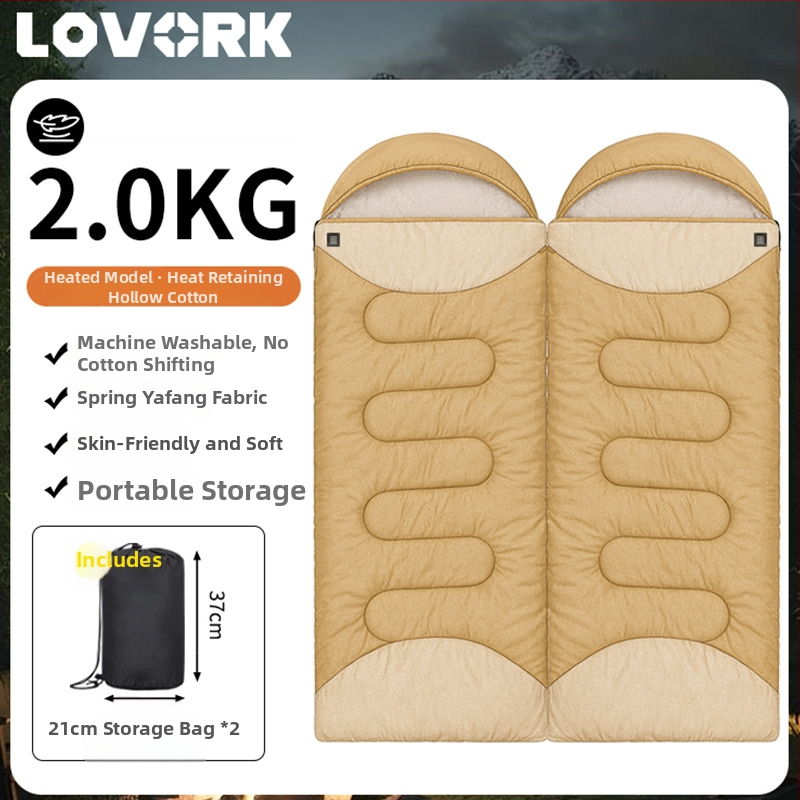 Spavaći vreć za odrasle, četiri sezone, dvostruki, tip omotnice, lagan