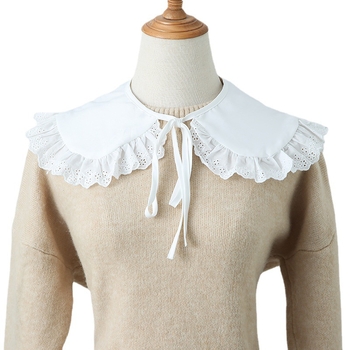 Guler fals pentru fete, stil japonez, guler dantelat de păpușă, fular mic (Material: Mătase; Gen: Feminin; Sezoane: Vară, Primăvară, Toamnă, Iarnă; Conținut de mătase: >96%)