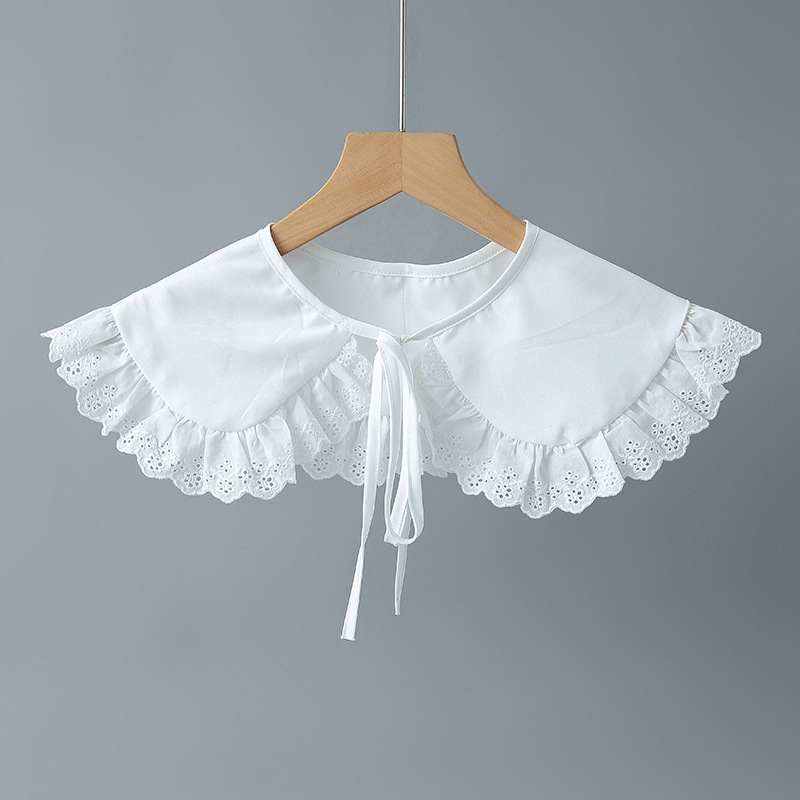 Guler fals pentru fete, stil japonez, guler dantelat de păpușă, fular mic (Material: Mătase; Gen: Feminin; Sezoane: Vară, Primăvară, Toamnă, Iarnă; Conținut de mătase: >96%)