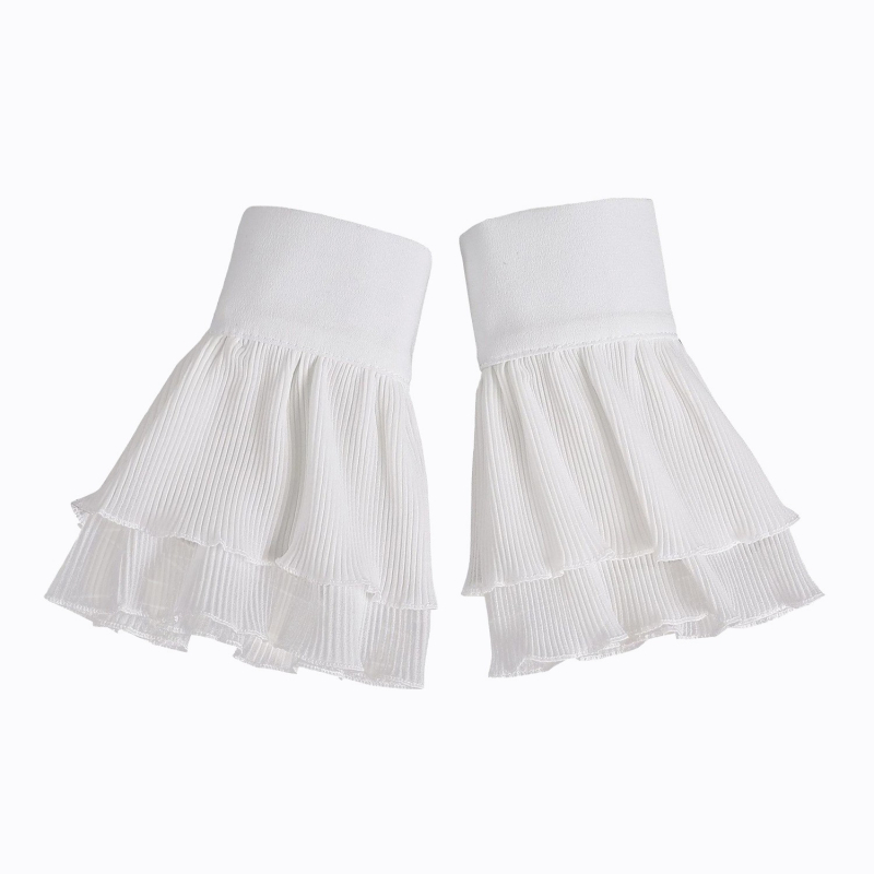 Mrežasti čipkasti ovratnik od šifona s lažnim rukavima – ženski ukras