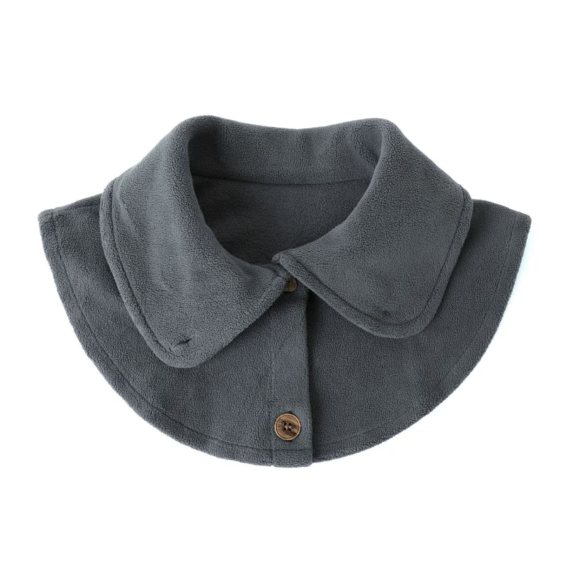 Ženski zimski šal za vrat s uspravnim ovratnikom – poliester zaštita vrata, jesen 2025