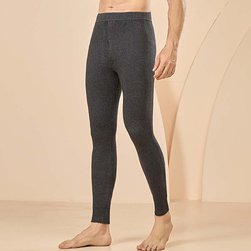 Kašmirske termalne hlače, unisex, visokim pojasom, slim-fit, ekstra debeli