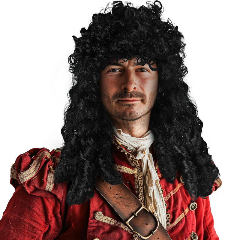 Cosplay paróka kalóz kapitánynak — hosszú göndör haj, hőálló szálak, göndöríthető vagy festhető
