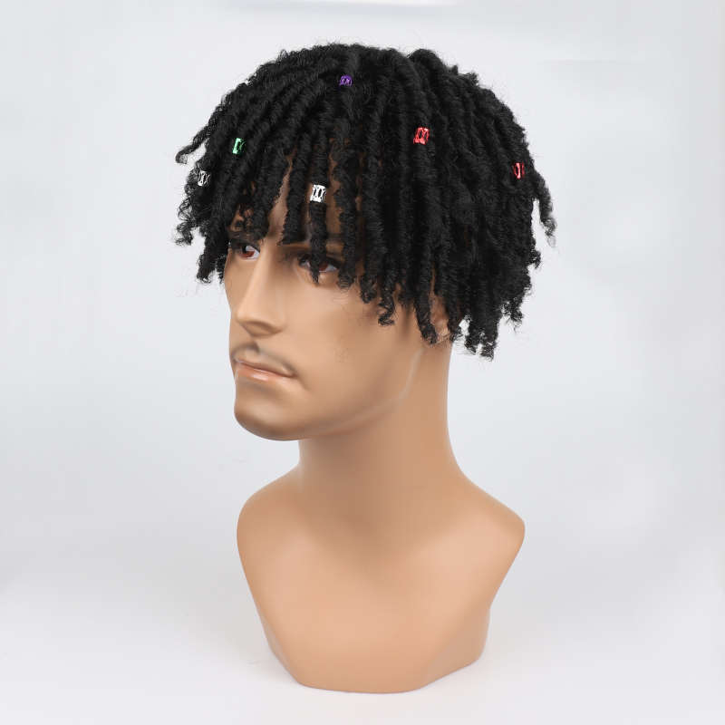 Muška perika za dreadlock s volumenom – NSFK01, visokotemperaturna žica, mehanička obrada