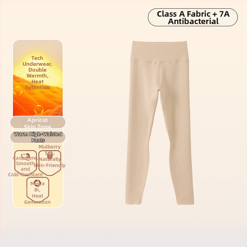 Ženske termalne hlače od svile i kašmira, visoki pas, velvet podstava, dvostruka debljina, antibakterijske, ekstra debeli