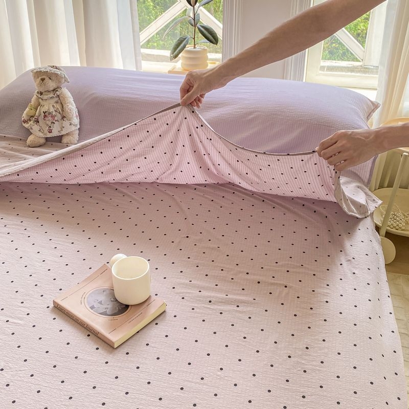 T2L korejski dvostruko složen gaz posteljina set — poliester punilo, podstava i tkanina, u stilu omotnice, 4 komada, za odrasle
