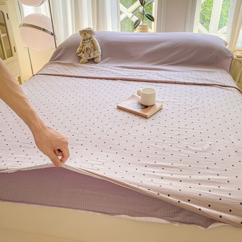 T2L korejski dvostruko složen gaz posteljina set — poliester punilo, podstava i tkanina, u stilu omotnice, 4 komada, za odrasle