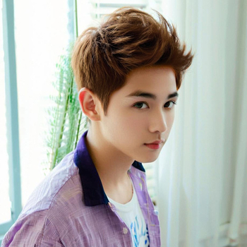 Muška perika, kratki stražnji stil, sintetičko vlakno otporno na toplinu, model 327, pogodna za visoke temperature, nije za trajnu ili bojanje