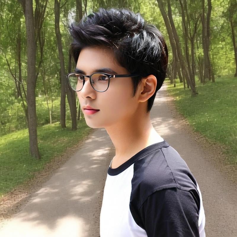 Muška perika, kratki stražnji stil, sintetičko vlakno otporno na toplinu, model 327, pogodna za visoke temperature, nije za trajnu ili bojanje