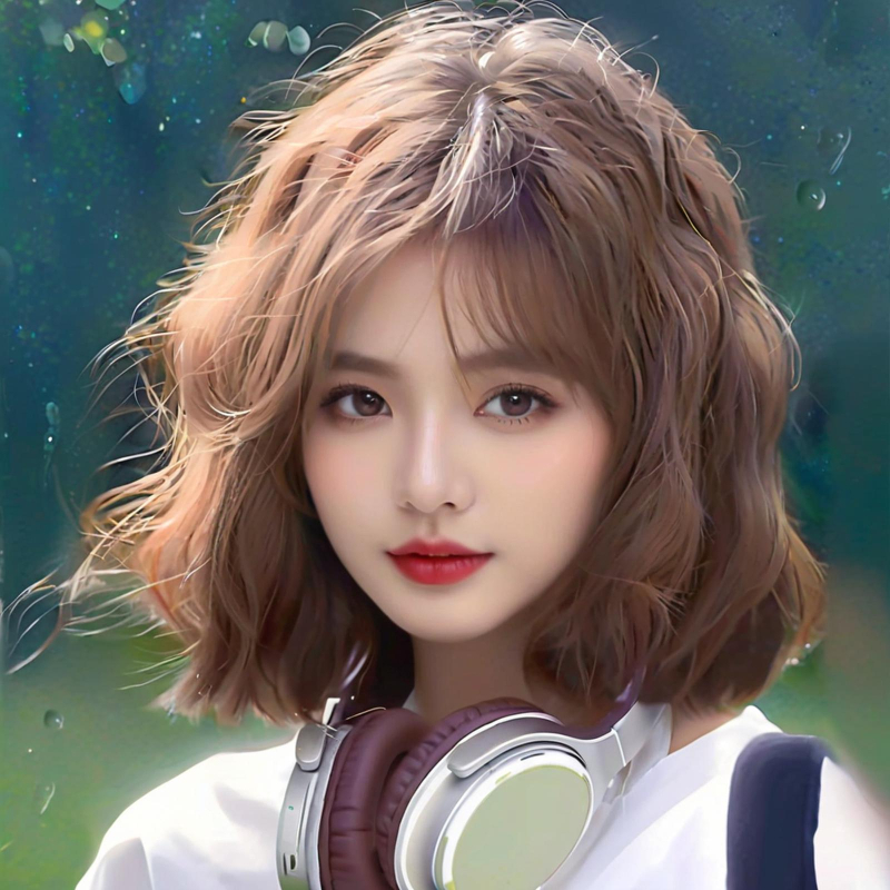 Περούκα με κοντό σγουρό μαλλί, κορεατικό στυλ, μοντέλο 781, ίνες ανθεκτικές στη θερμότητα