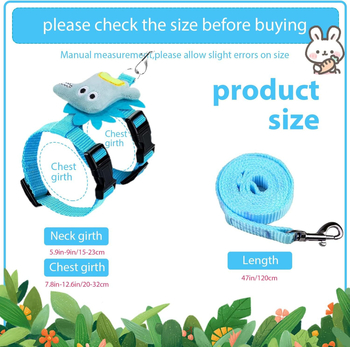 Котешка каишка от плат за разходки — регулируема, за котки, въже и вериги за домашни любимци