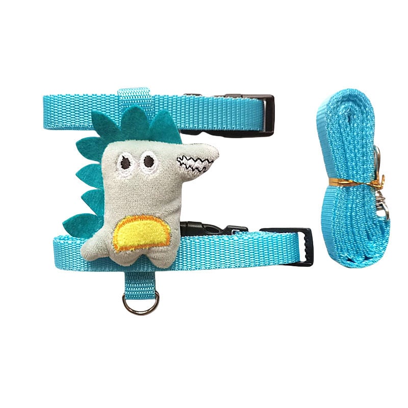 Котешка каишка от плат за разходки — регулируема, за котки, въже и вериги за домашни любимци