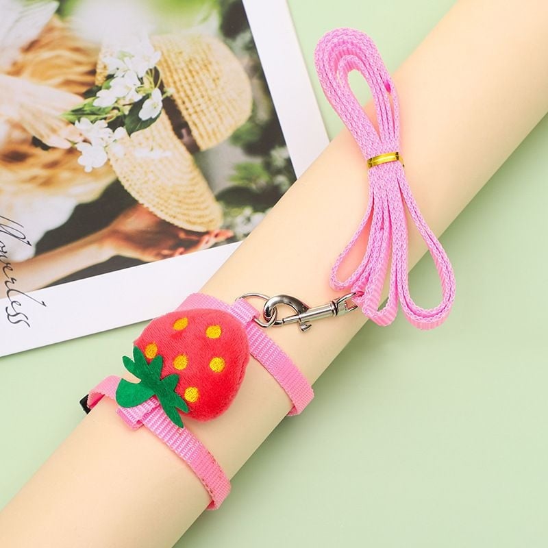 Котешка каишка от плат за разходки — регулируема, за котки, въже и вериги за домашни любимци