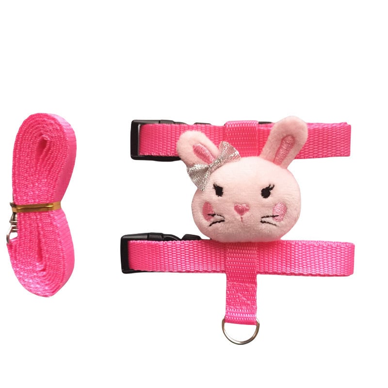 Котешка каишка от плат за разходки — регулируема, за котки, въже и вериги за домашни любимци