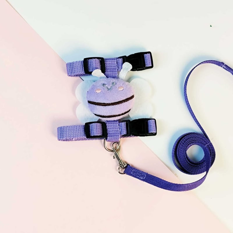 Котешка каишка от плат за разходки — регулируема, за котки, въже и вериги за домашни любимци