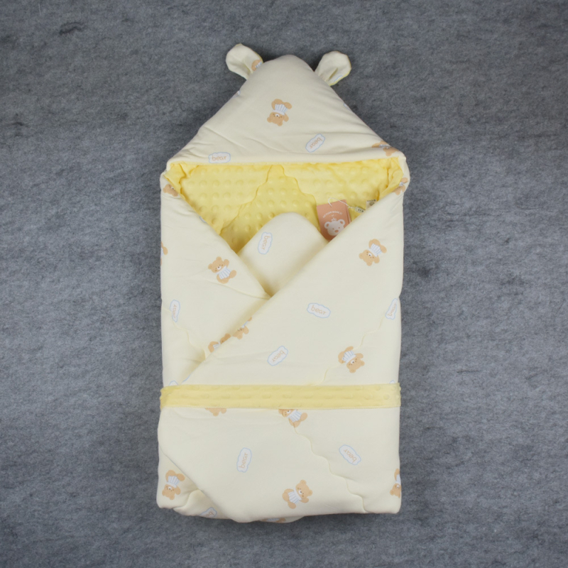 Dječja swaddle deka – pamuk, sintetička punila, jesen/zima, jednobojni ili crtani uzorak, za bebe i djecu od 1–3 godine