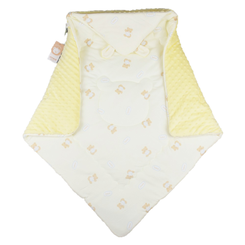Dječja swaddle deka – pamuk, sintetička punila, jesen/zima, jednobojni ili crtani uzorak, za bebe i djecu od 1–3 godine