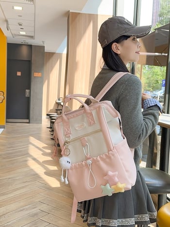 Školska torba za djevojčice, velika kapaciteta 20–35 L, materijal: najlon, vodootporna, unutarnja podstava: najlon, marka Xinlai baizi