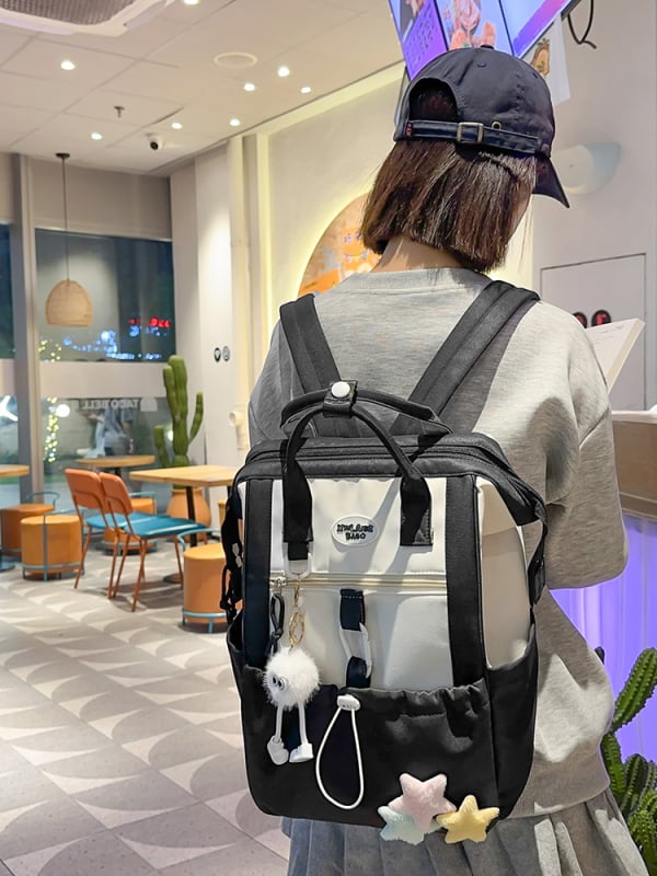 Školska torba za djevojčice, velika kapaciteta 20–35 L, materijal: najlon, vodootporna, unutarnja podstava: najlon, marka Xinlai baizi