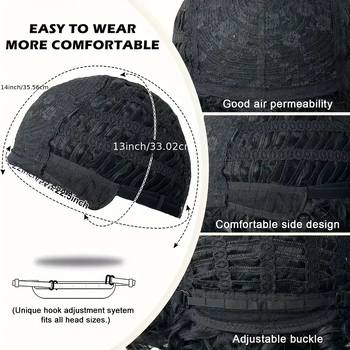 Muška perika, kratke kovrče, vlakno otporno na visoke temperature, model M02, mehanizam izrade, Rose Net dizajn, Keris