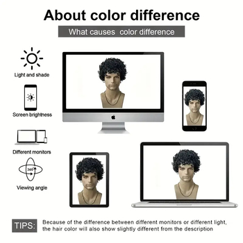 Muška perika, kratke kovrče, vlakno otporno na visoke temperature, model M02, mehanizam izrade, Rose Net dizajn, Keris