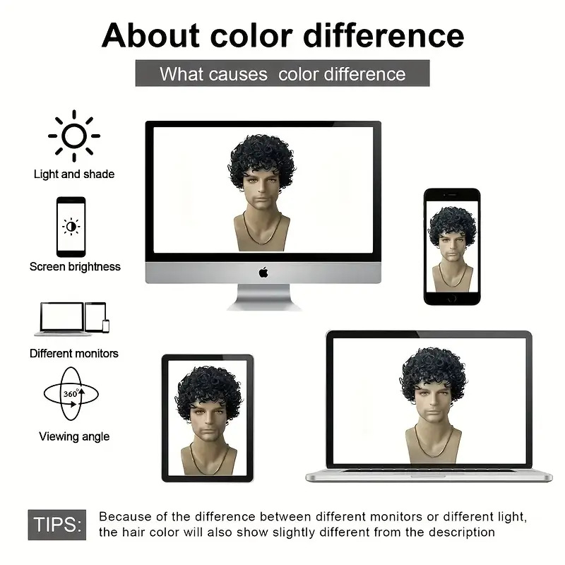 Muška perika, kratke kovrče, vlakno otporno na visoke temperature, model M02, mehanizam izrade, Rose Net dizajn, Keris