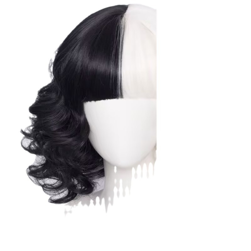 Περούκα με κοντά σγουρά μαλλιά, φυσικό στυλ, μοντέλο 748, φράντζα, σύρμα υψηλής θερμοκρασίας