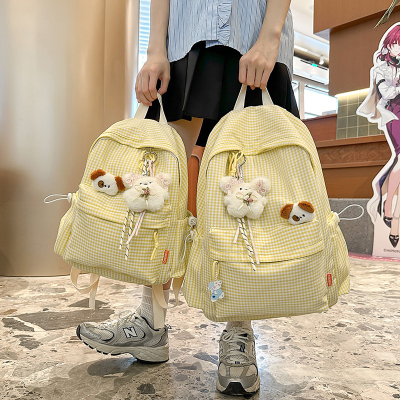 Rucsac școlar unisex, din țesătură compozită, respirabil, model în dungi, curele curbate