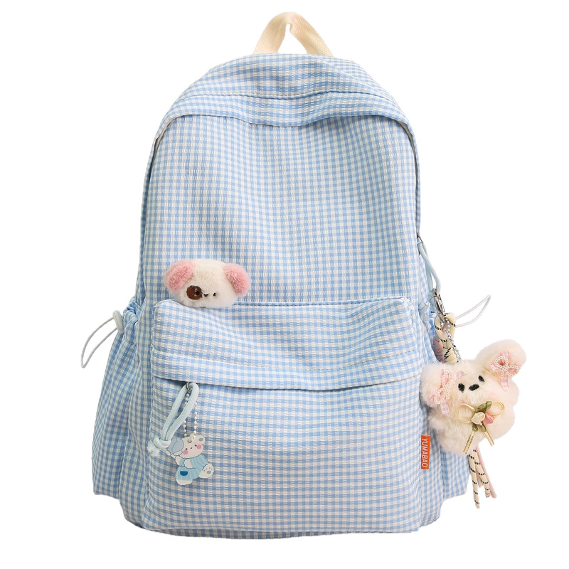 Rucsac școlar unisex, din țesătură compozită, respirabil, model în dungi, curele curbate