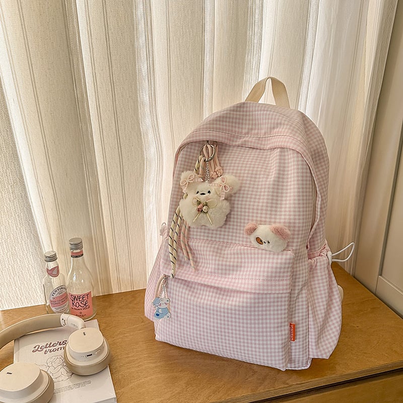 Rucsac școlar unisex, din țesătură compozită, respirabil, model în dungi, curele curbate