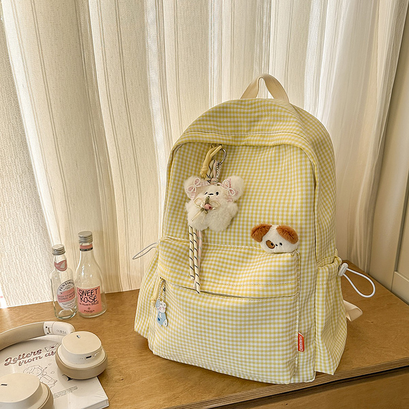 Rucsac școlar unisex, din țesătură compozită, respirabil, model în dungi, curele curbate